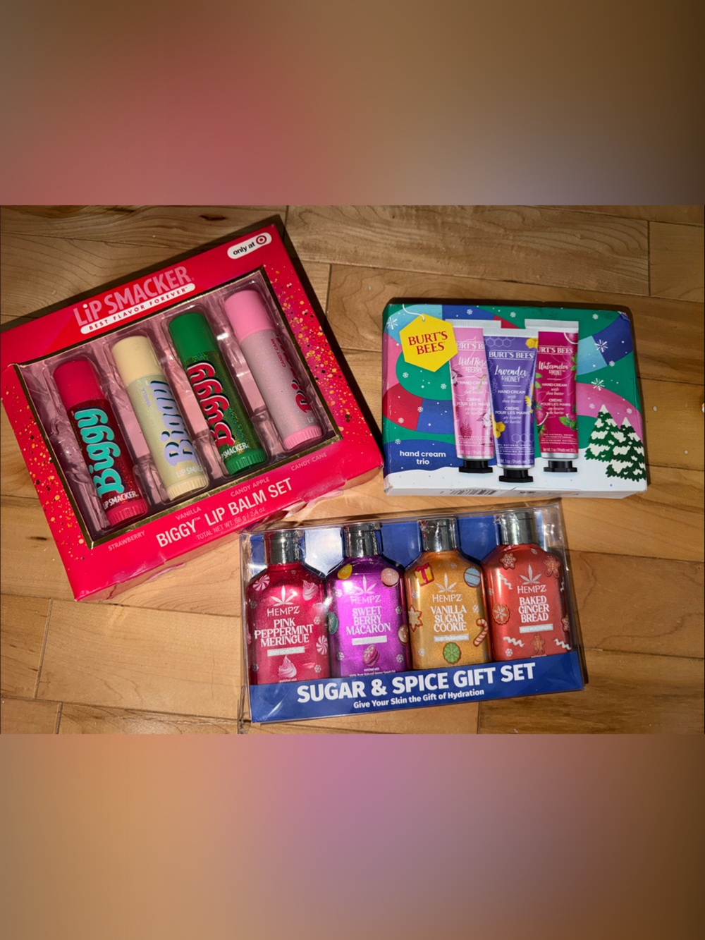 Perfect for Holiday Gifts- Hempz, Lip Smacker, & Burt’s Bees sets! RV:$47!